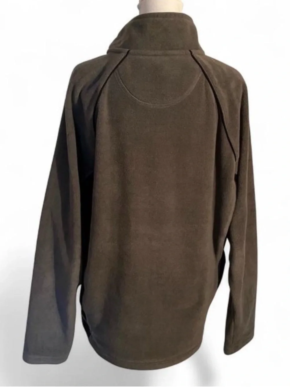 Men’s Saks Fifth Avenue Gray/Black Fleece 3/4 Zip Sweater size Medium